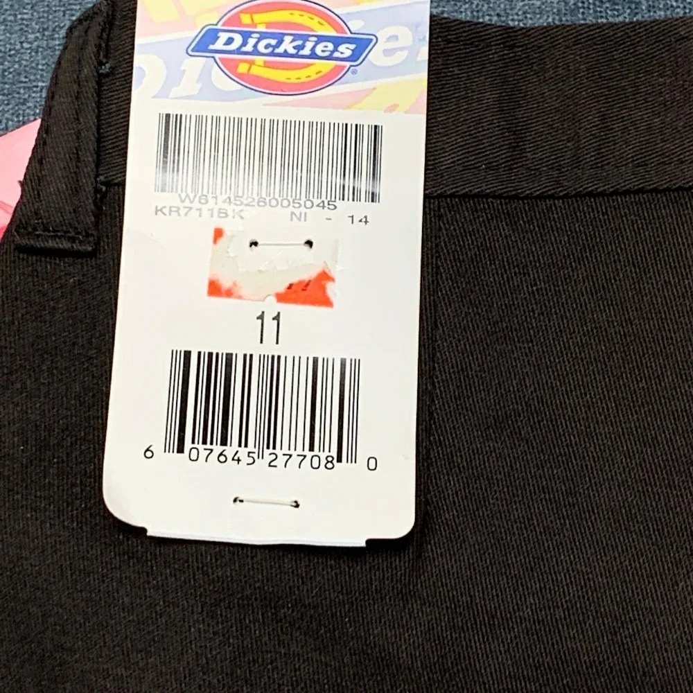 Dickies Shorts Womens 11 Black Cotton Stretch Pockets Outdoor Flat Front Zip Fly